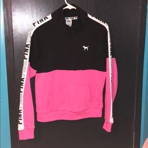 PINK half zip pullover
